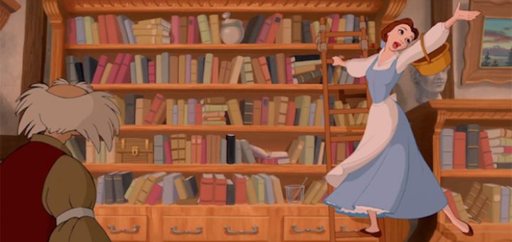 Belle reading books