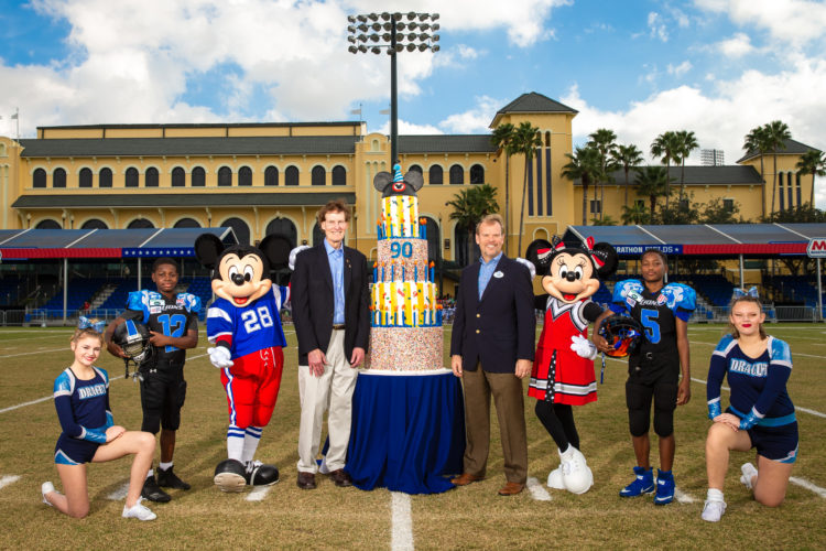 Pop Warner And Mickey Celebrate 90 Years During Pop Warner Super Bowl