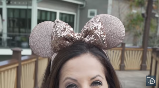 Disney Parks Sleeping Beauty Briar Rose Gold Minnie Mouse Ears Headband 