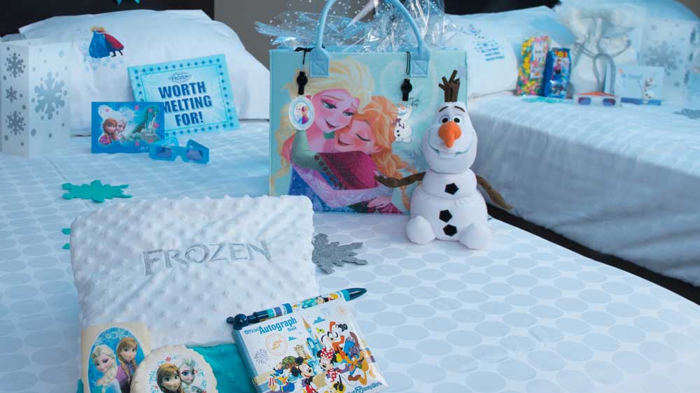 Disney World or Disneyland Disney Elsa with Snowflakes Autograph Pillowcase with ship
