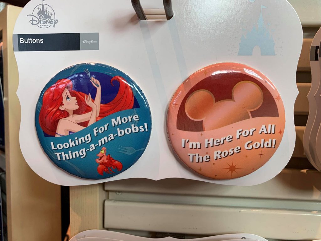 New Celebration Buttons at Disney Springs