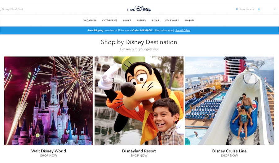 Shop Disney Destinations