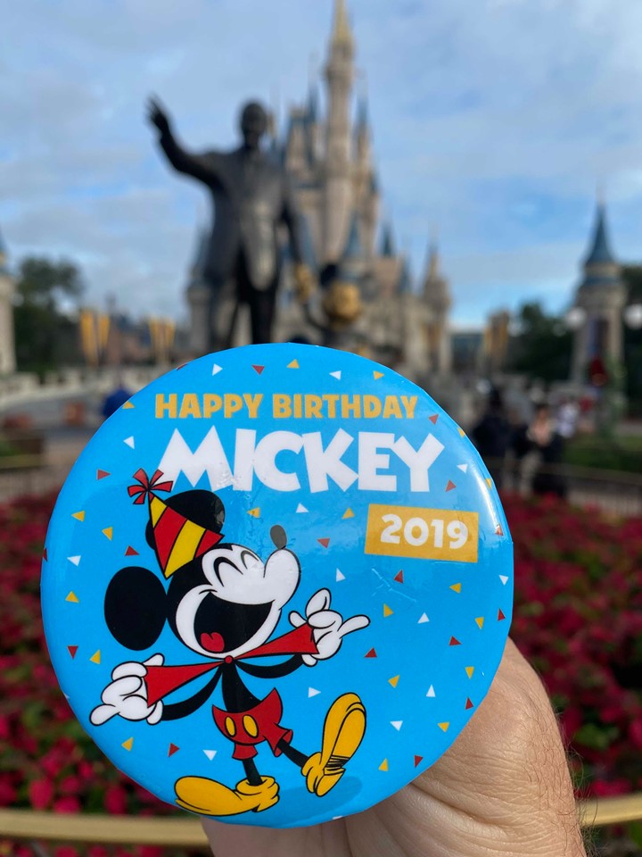 Disney Parks Store Mickey Mouse 91st 2019 Happy Birthday Birthday Button 