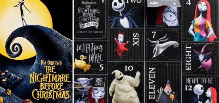 The Nightmare Before Christmas 12 Days of Socks Advent Calendar 