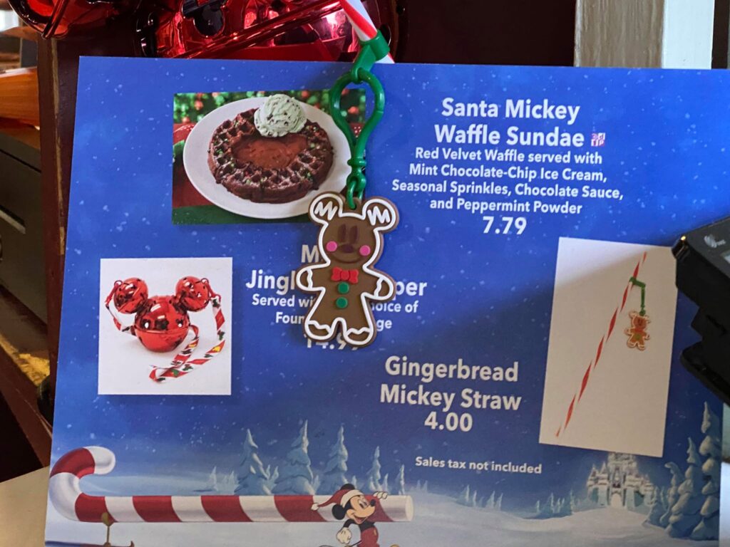 Santa Mickey Waffle Sundae