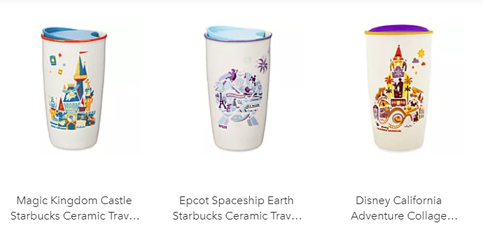 Disney Parks Disneyland Starbucks Mickey Small World Ceramic Tumbler Travel Mug 