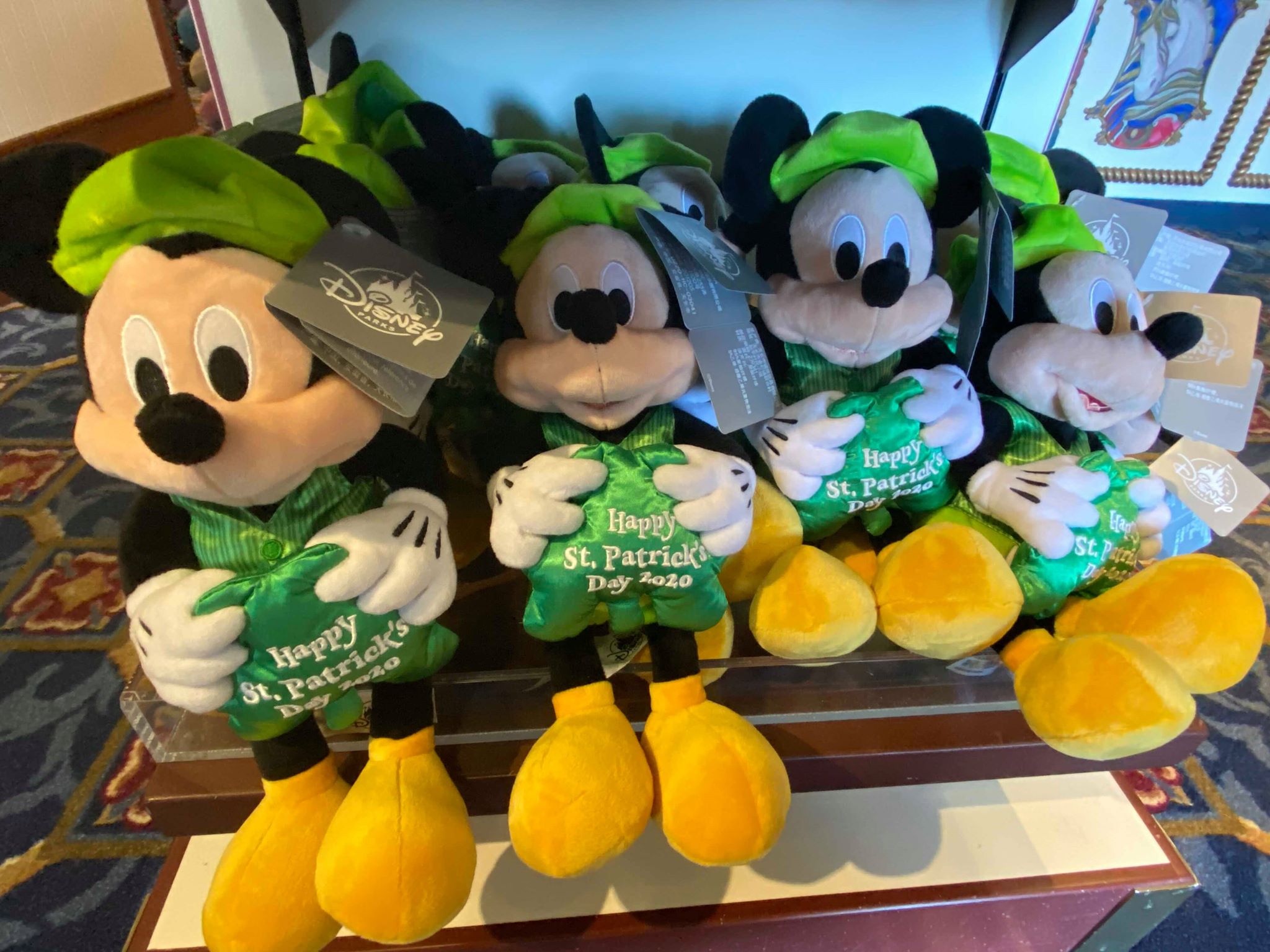 NEW Disney Parks 2020 St Patrick’s Day Mickey Plush