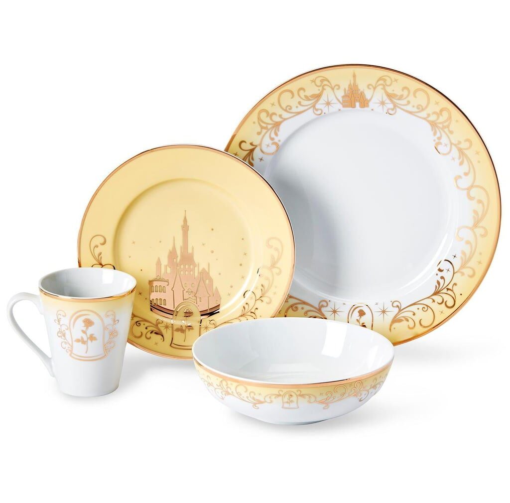 Disney Themed 11 Piece Ceramic Dinnerware Set, Plates