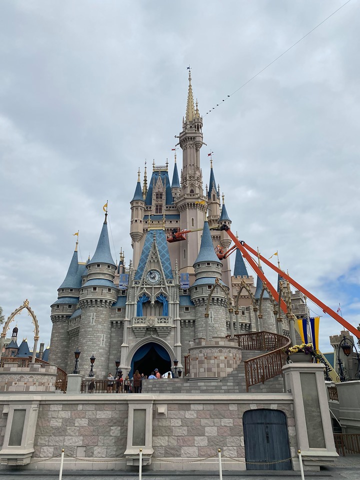 Cinderella Castle cranes
