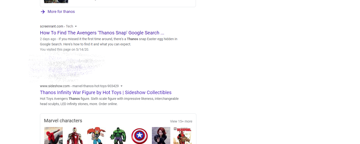 Thanos snap google trick