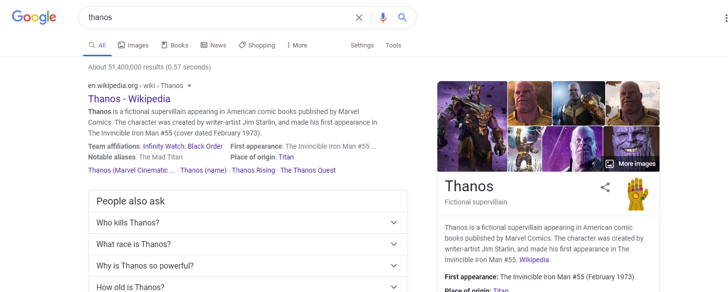 Did You Know The 'Thanos Snap' Easter Egg Is Still Up On Google