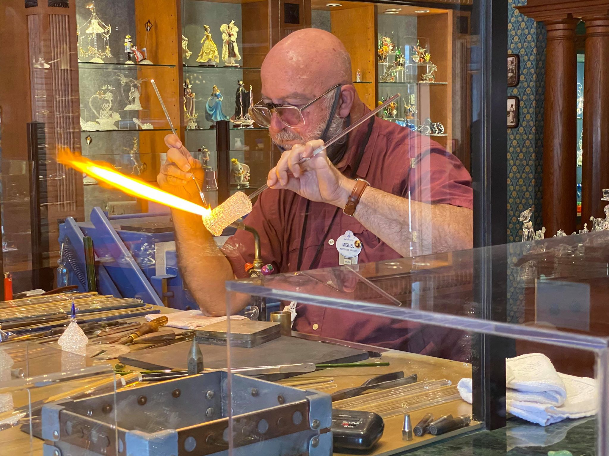 The Glass-Blowers Are Back at Crystal Arts In the Magic Kingdom 