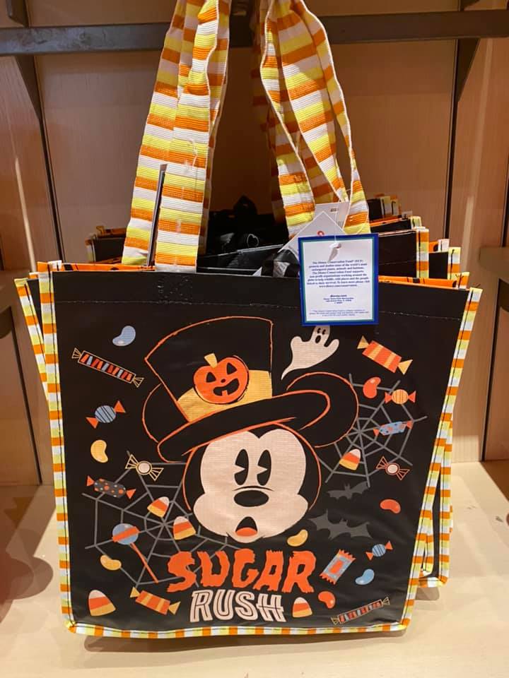 Reusable- Reversible Tote Candy Bags Mickey Mouse disney Halloween Fabric Print Bags Halloween Totes Trick-or-Treat bags