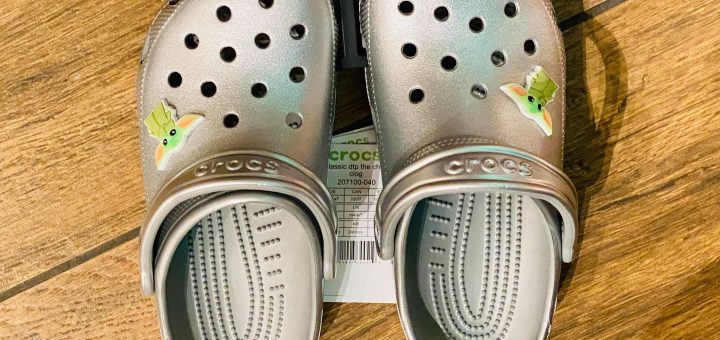 white disney crocs