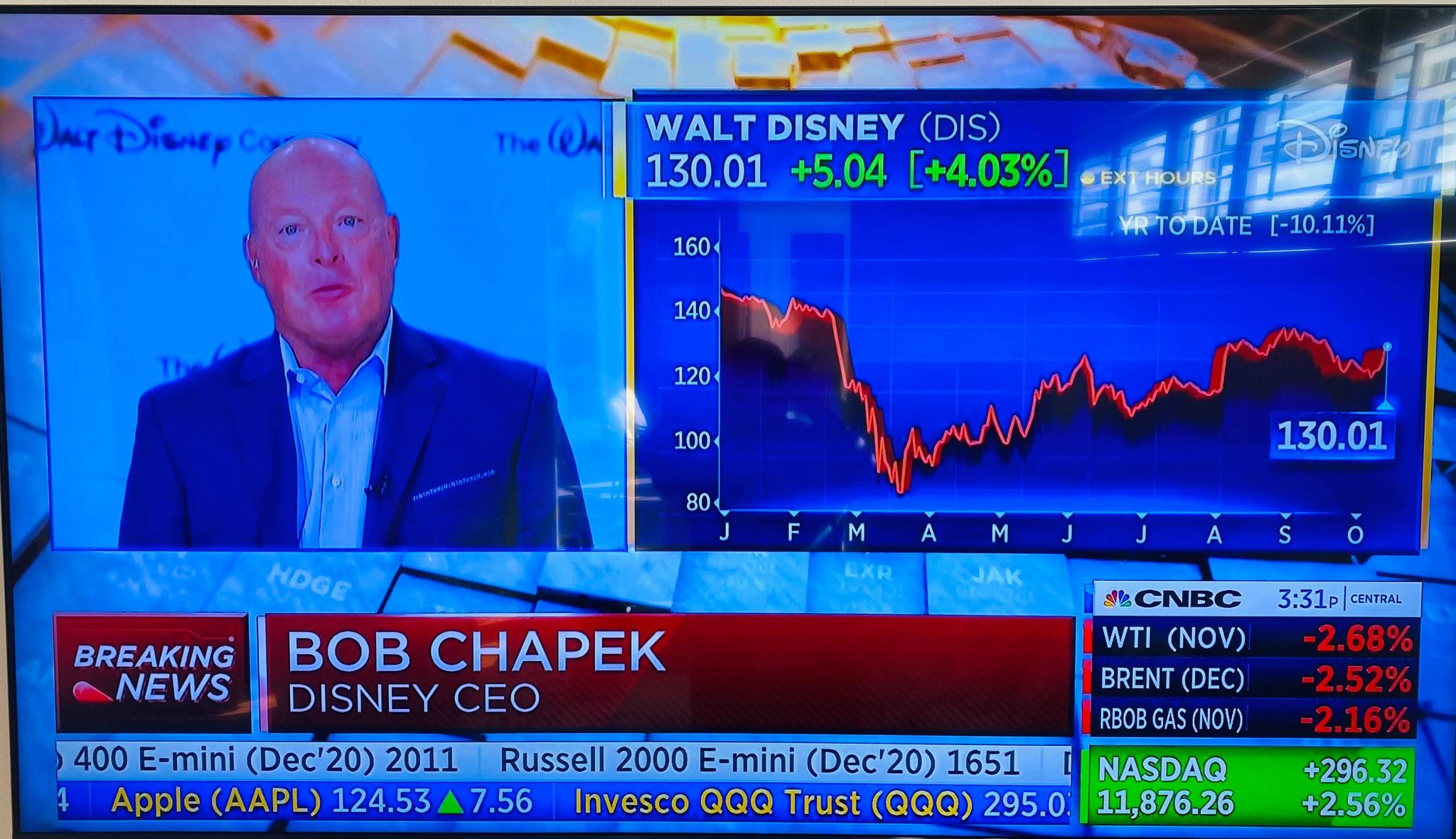 Bob Chapek was made for CNBC