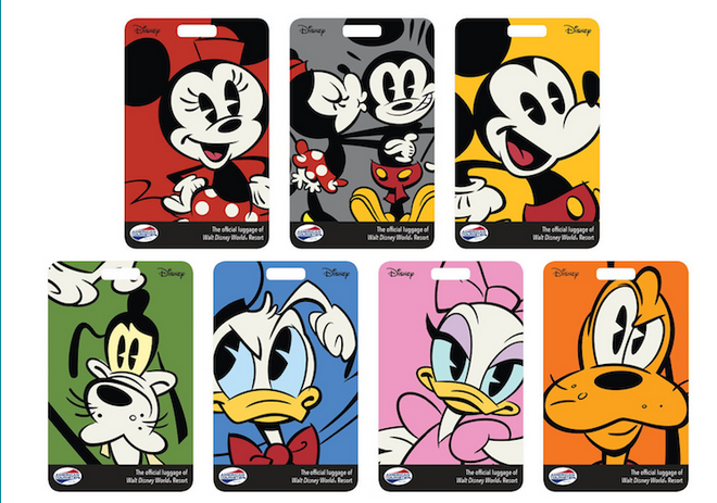 Official Walt Disney World Luggage 2 Tags American Tourister Mickey Minnie Mouse 
