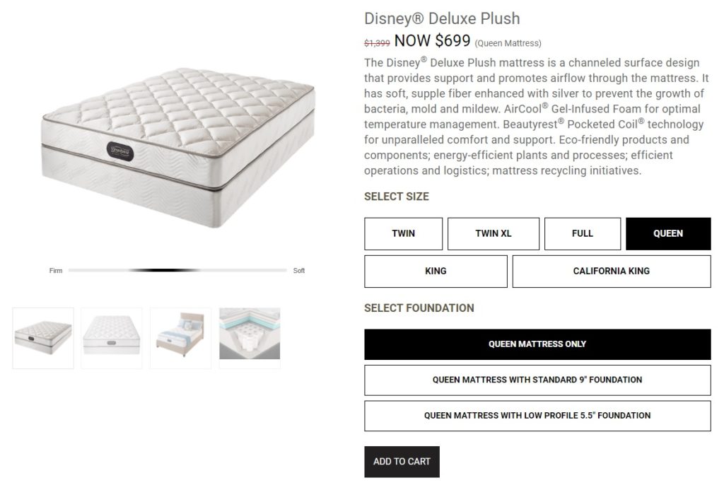disney deluxe plush mattress by beautyrest