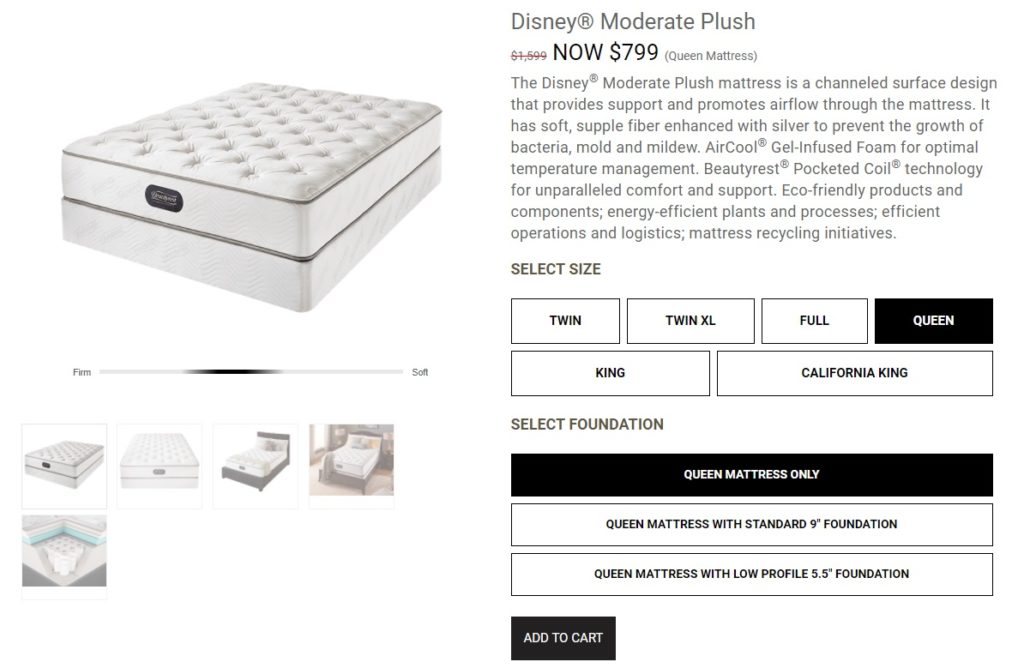 disney moderate plush mattress