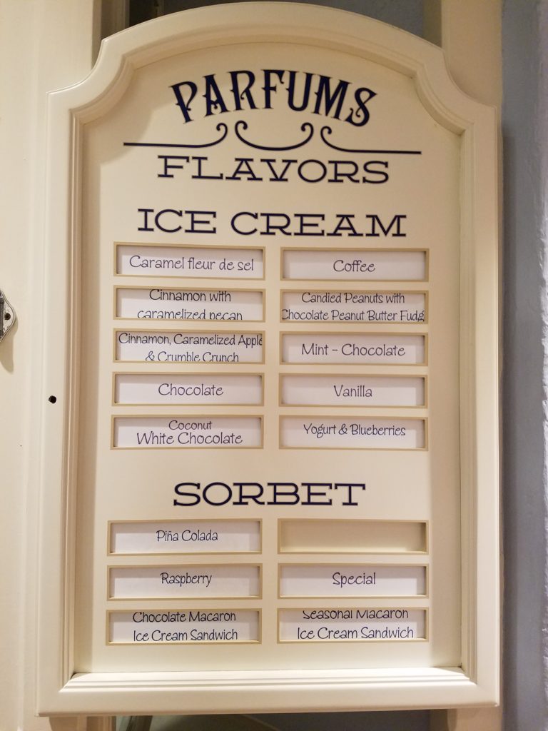 Ice cream flavors in EPCOT
