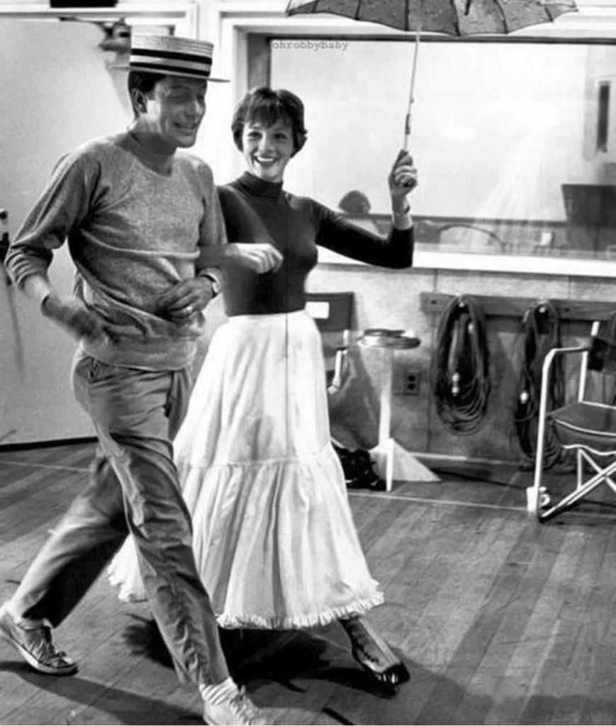 Julie Andrews Dick Van Dyke Mary Poppins rehearsal 1964