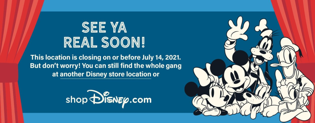 Disney Store Closing