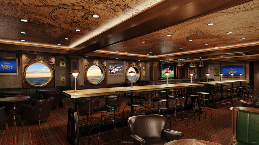 New Bars and Lounges Coming to the Disney Wish Include a Sports Bar, Piano  Bar, and 'Princess and the Frog'-themed Lounge 