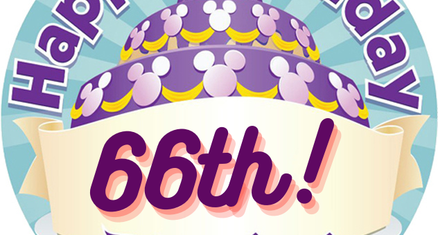 Disneyland 66th birthday button