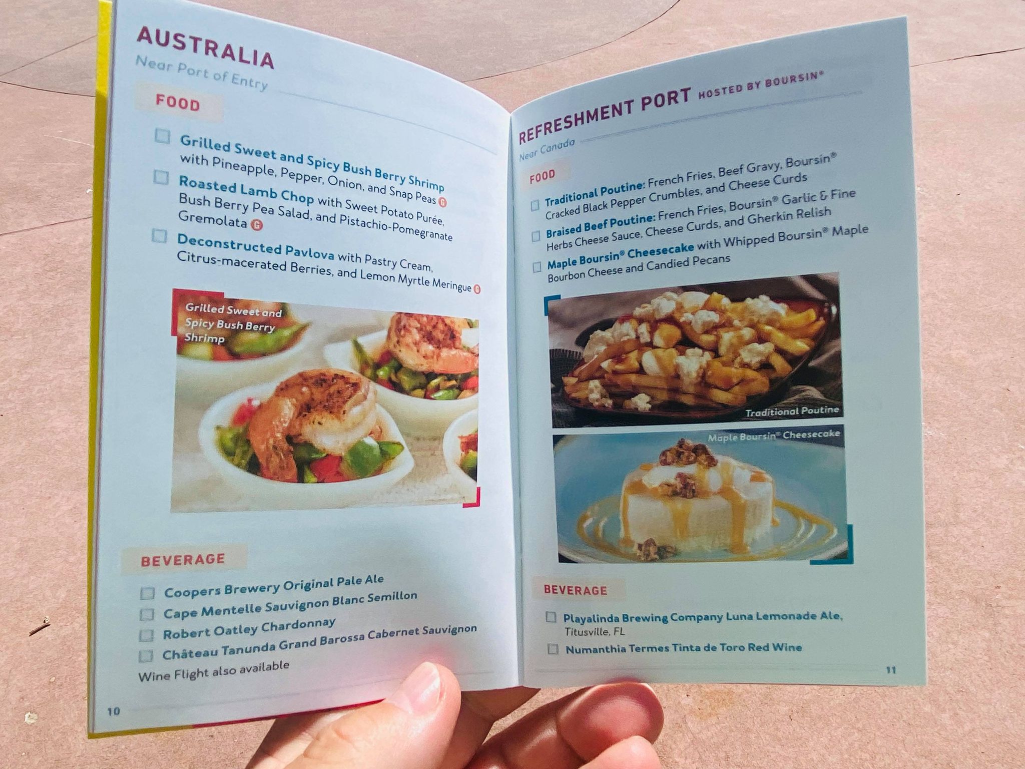 Passport Booklet Unused New Walt Disney EPCOT 2014 Food & Wine Festival 