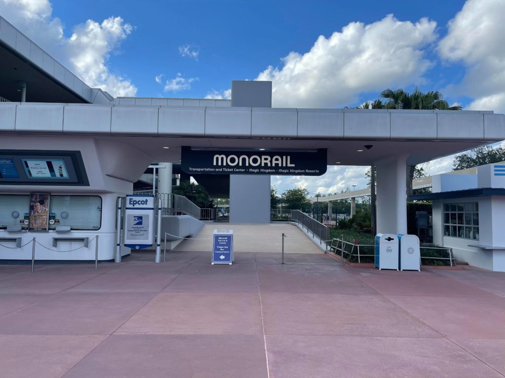 new epcot monorail sign