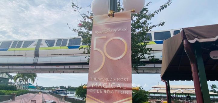 magic kingdom 50th anniversary banners