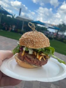 Earth Eats Vegan Food and Wine Booth Impossible Slider