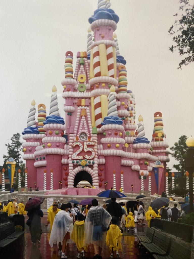 25th anniversary castle cake