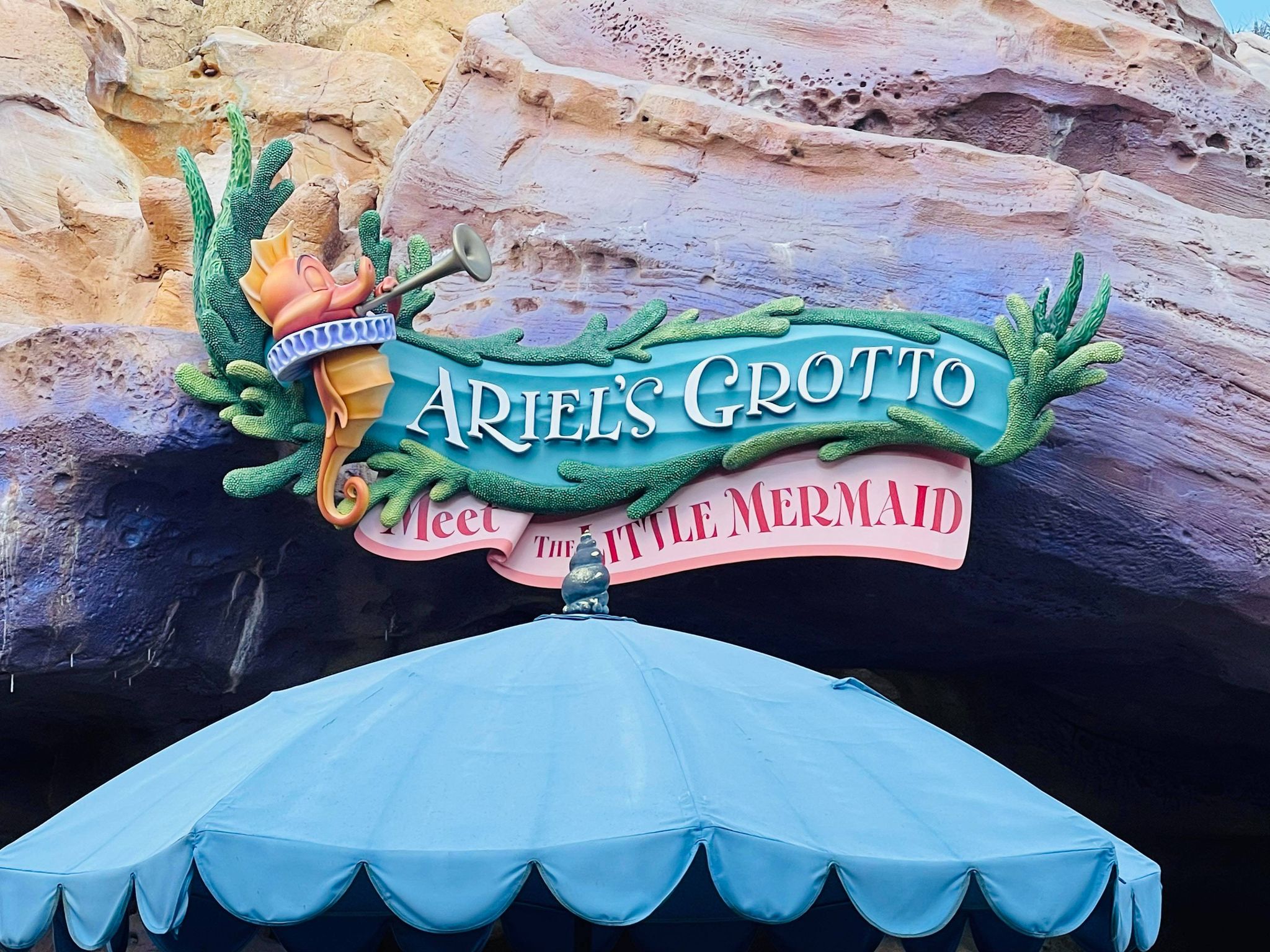 Ariel's Grotto Sign Back Up in New Fantasyland 