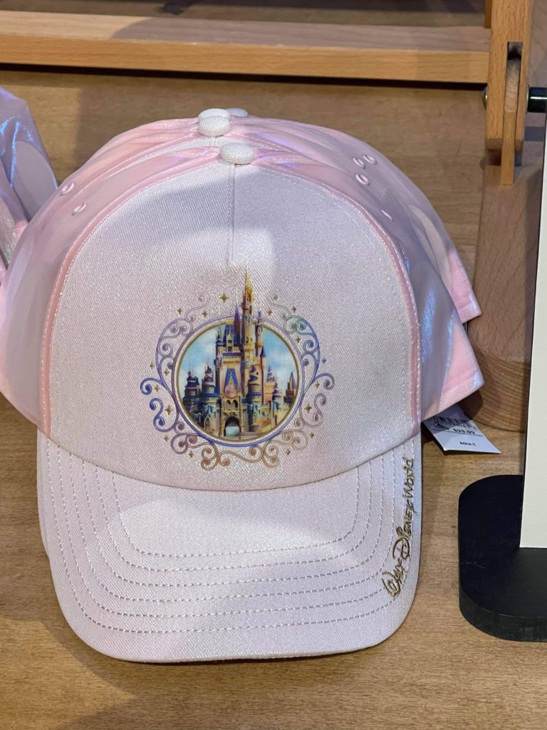 Walt Disney World 50th Anniversary Collection Pink Adult Ladies Baseball Hat