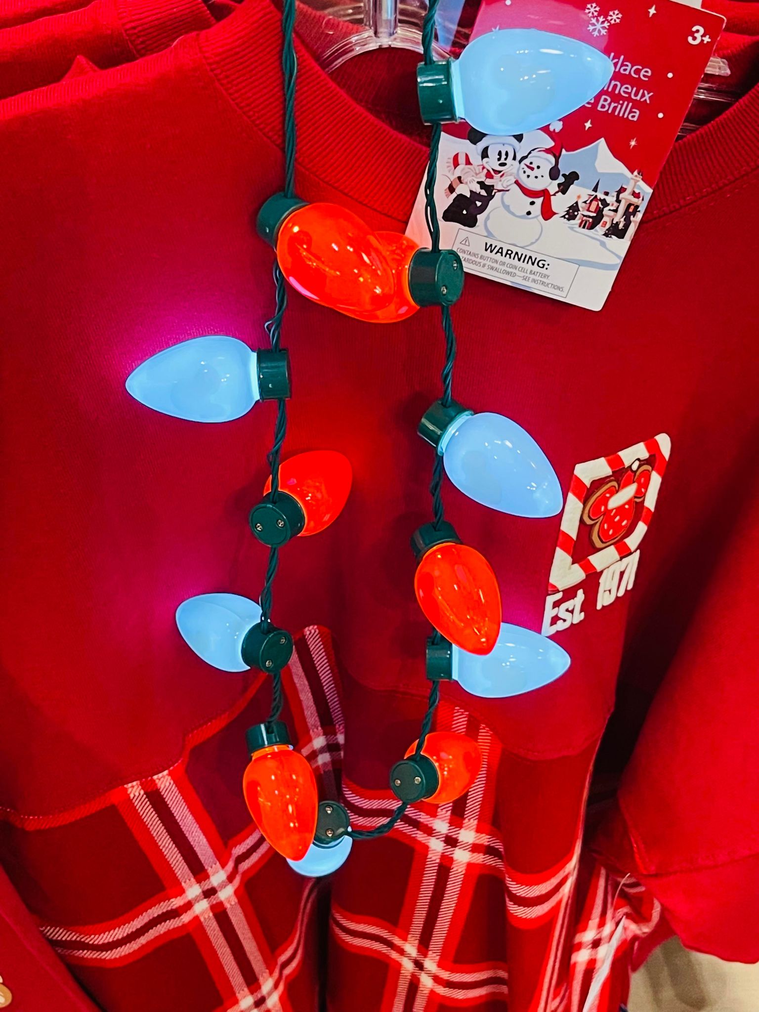 holiday light necklace