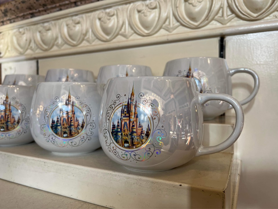 2021 Walt Disney World 50th Anniversary Cinderella Castle Iridescent Coffee Mug 