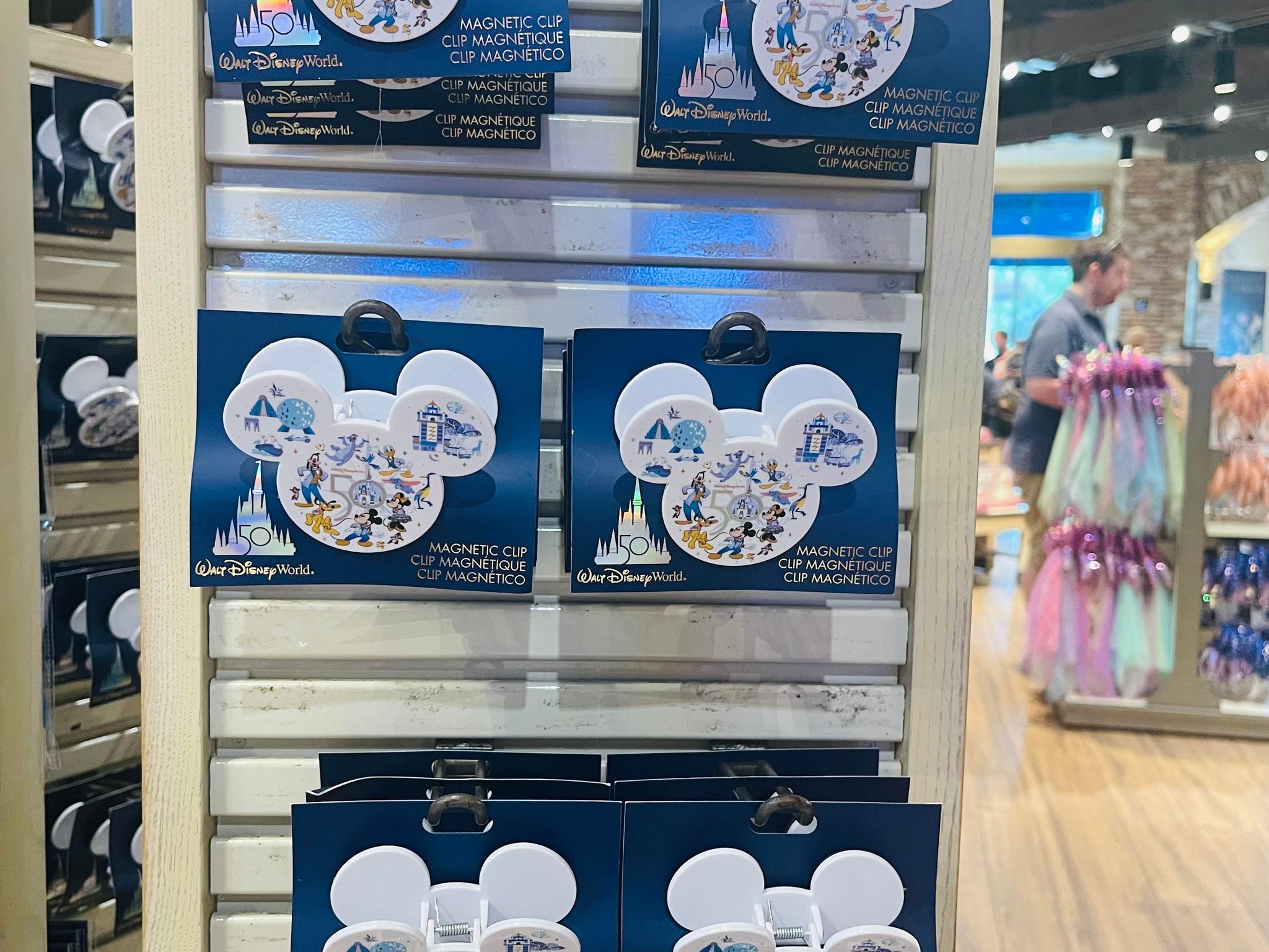 Walt Disney World 50th Anniversary Celebration Mickey Character Magnet Clip NEW 