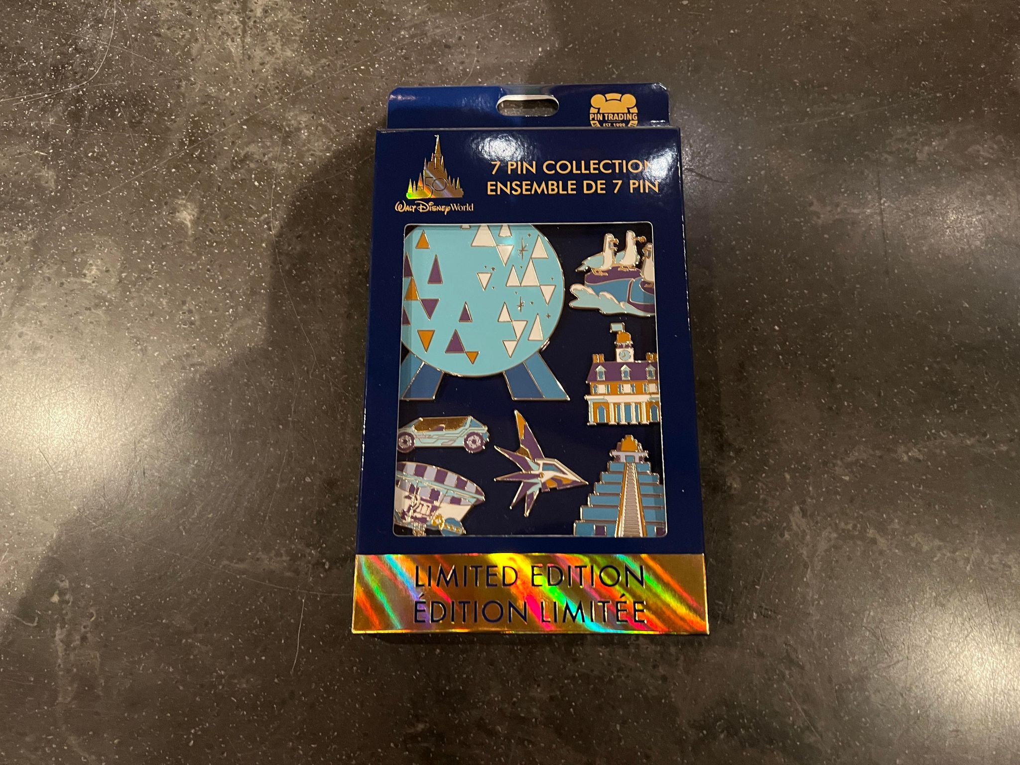 New, Limited-Edition, 50th Anniversary Epcot Icon Pin Collection ...