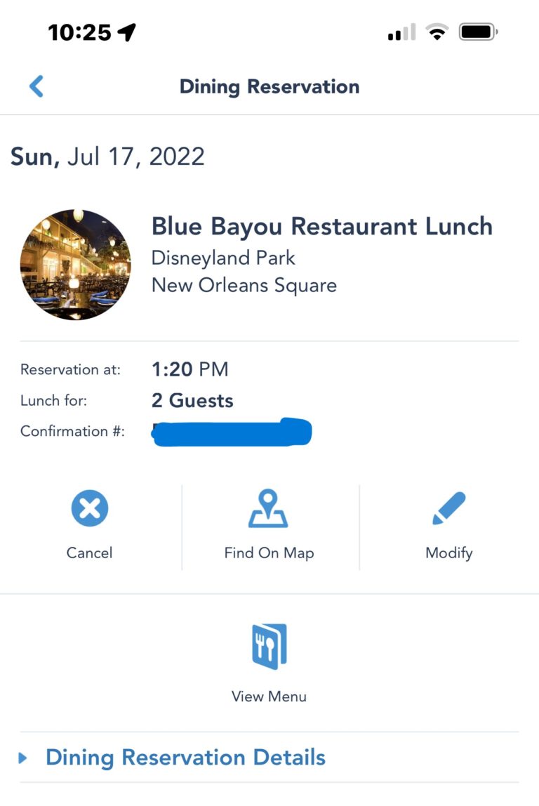 Blue Bayou Advance Dining Reservations Now Available!