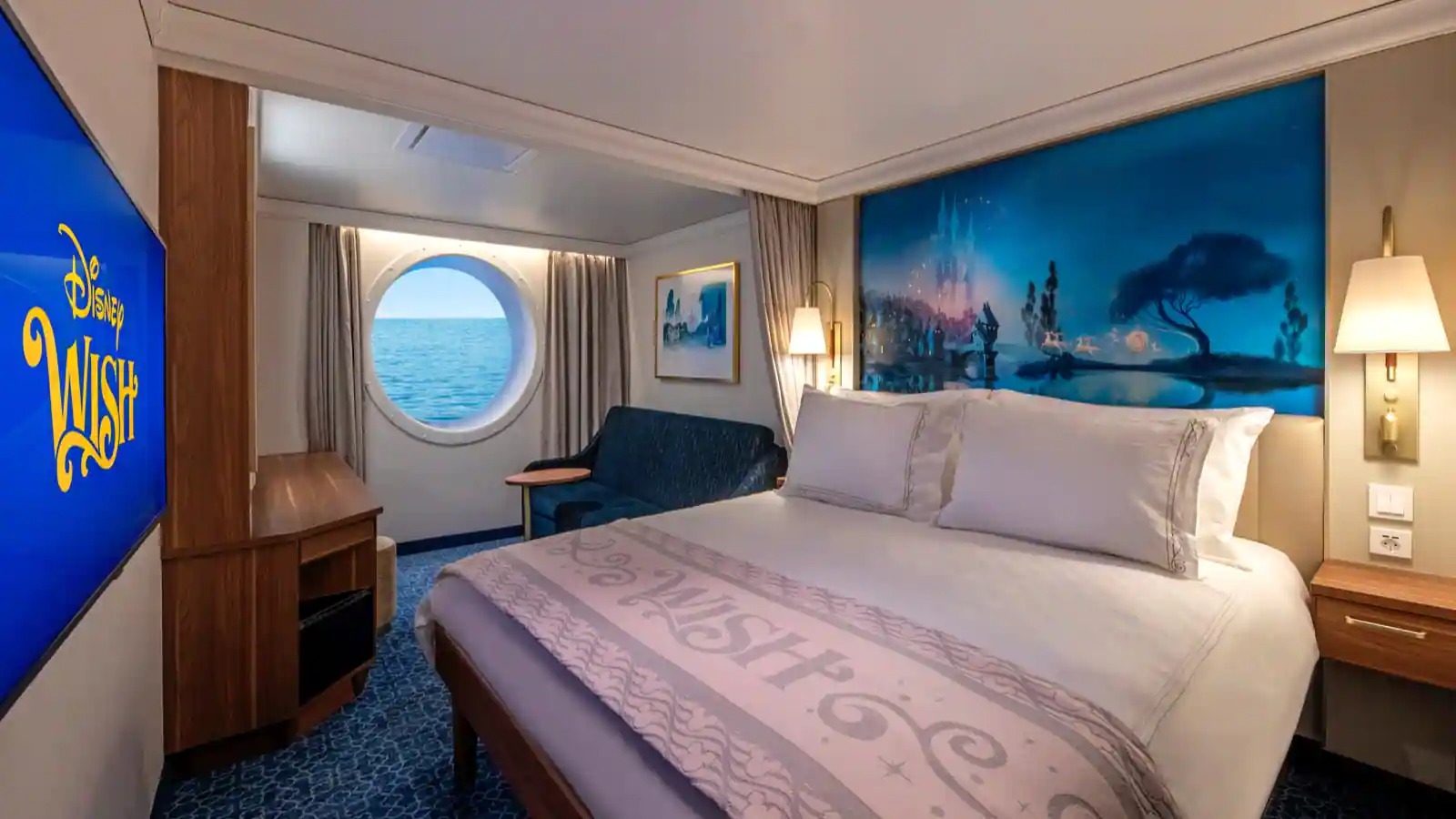 Disney Wish oceanview stateroom