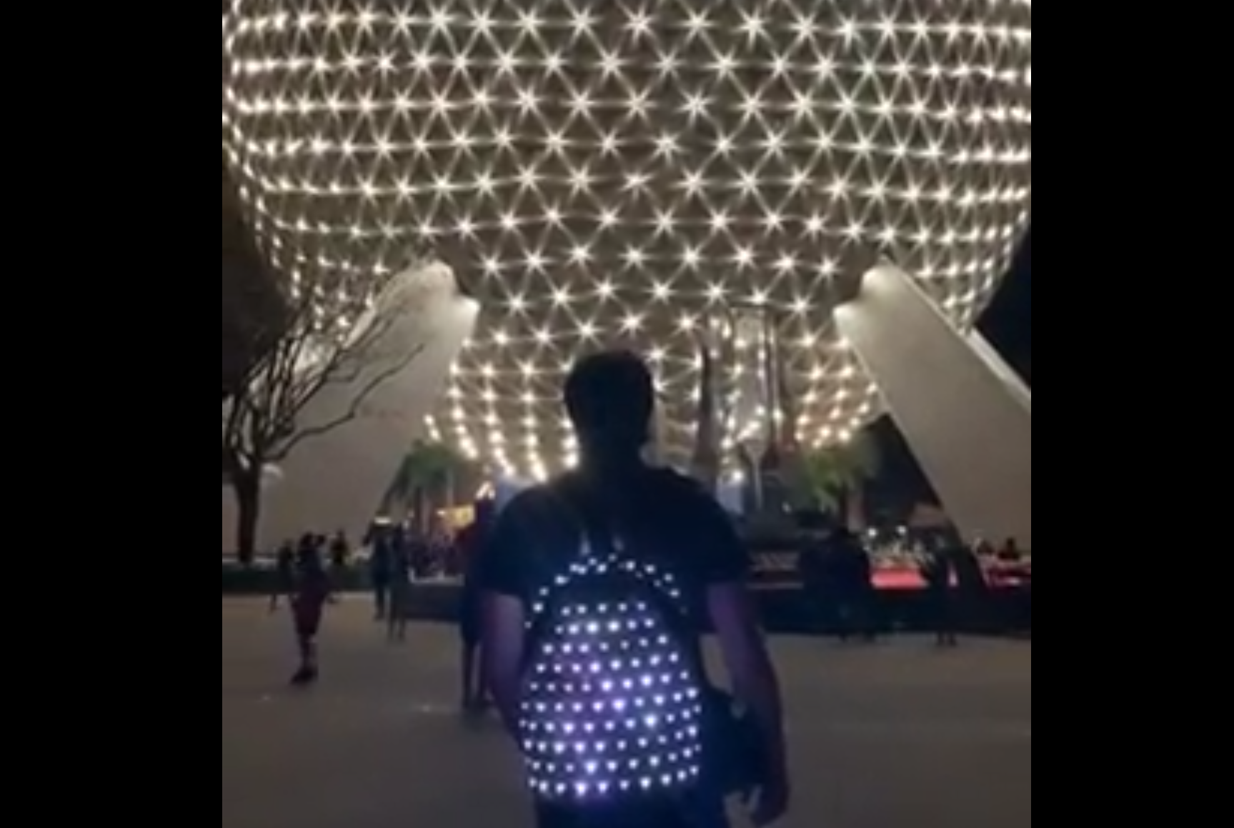 Epcot Light Show Backpack Spaceship Earth Bag Light up Disney -  Israel
