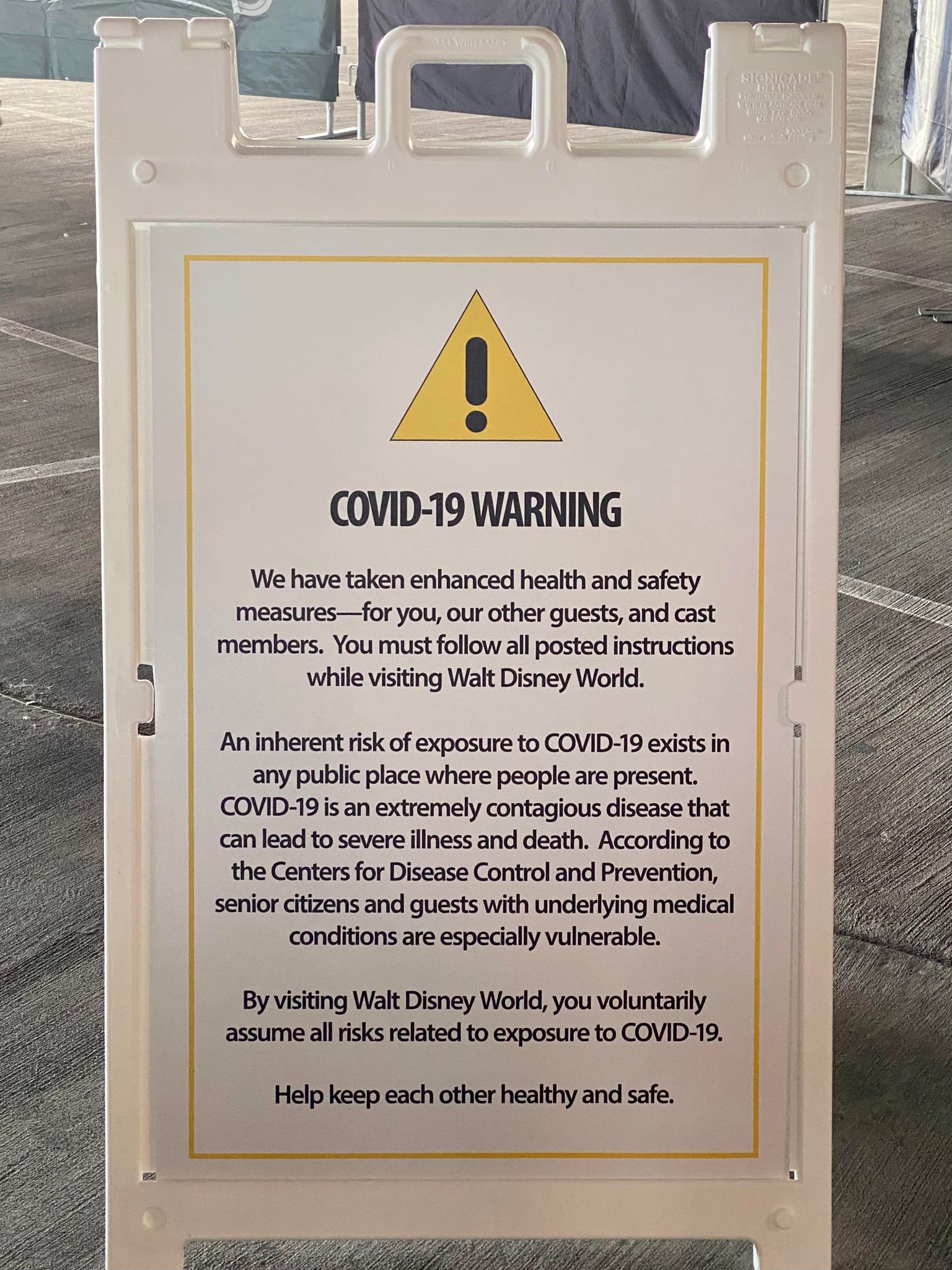 Disney COVID signs