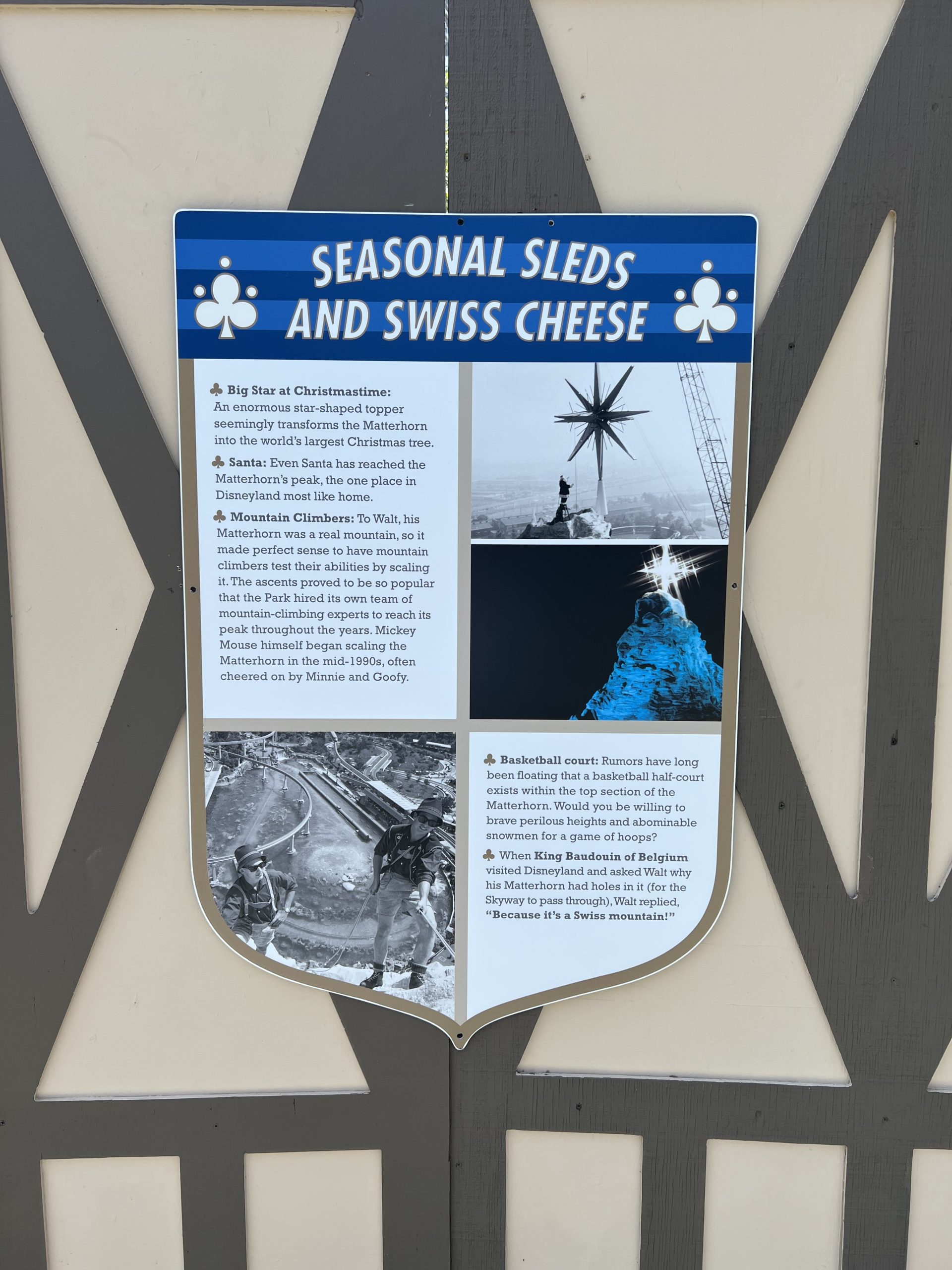 Swiss cheese Matterhorn sign
