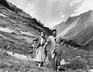 Walt and Lillian Disney in Switzerland