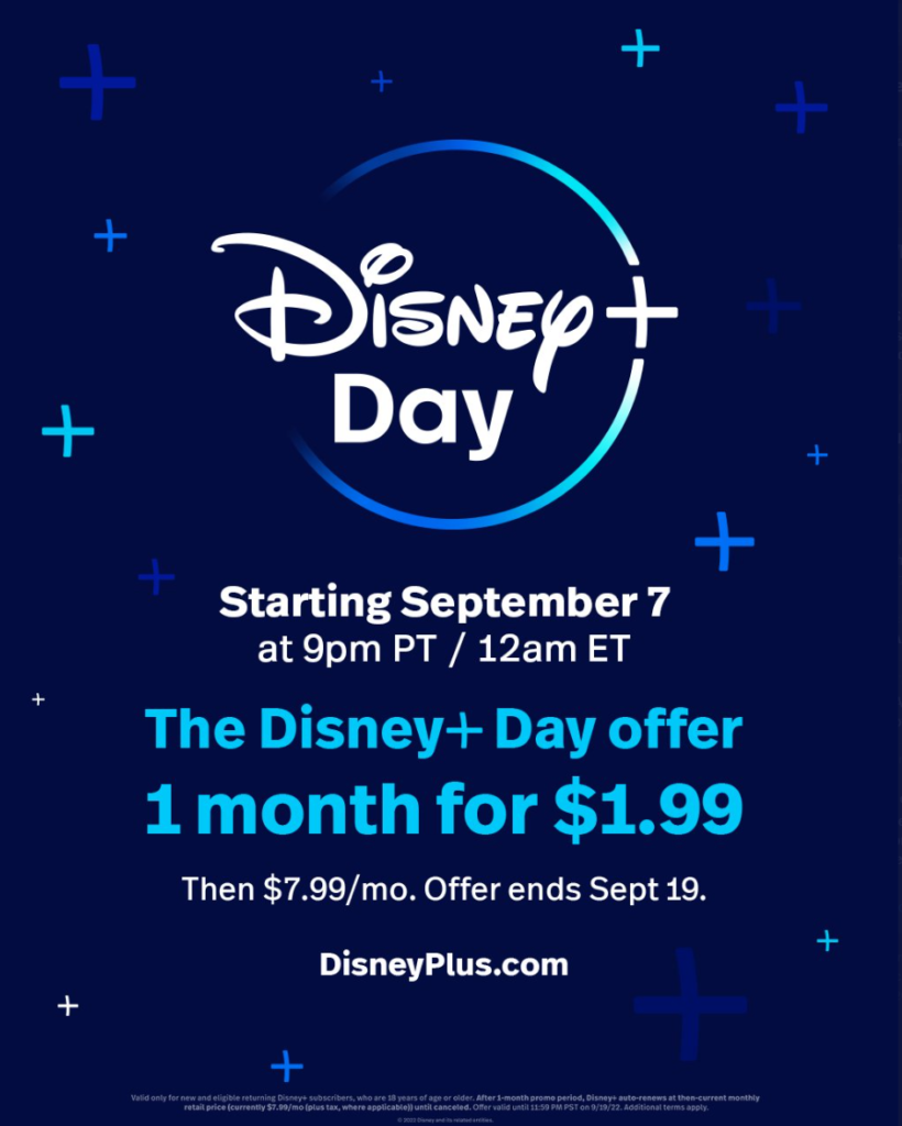 Disney+ Day Discount subscription offer