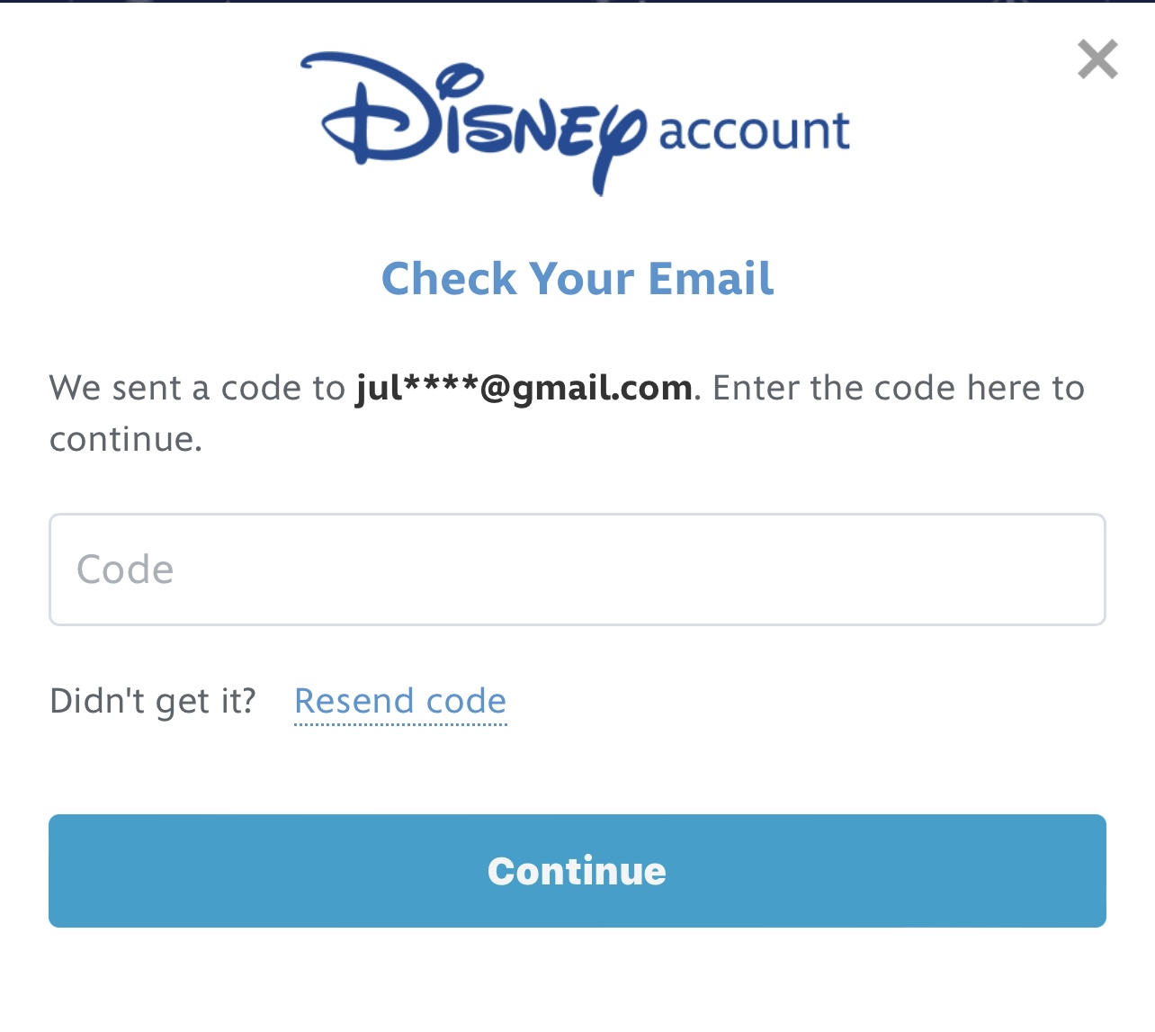 Disney world app passcode