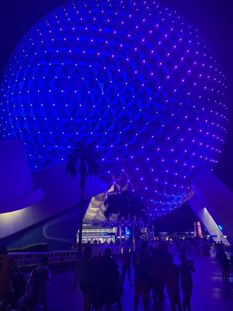 Spaceship Earth is Blue for Disney+ Day