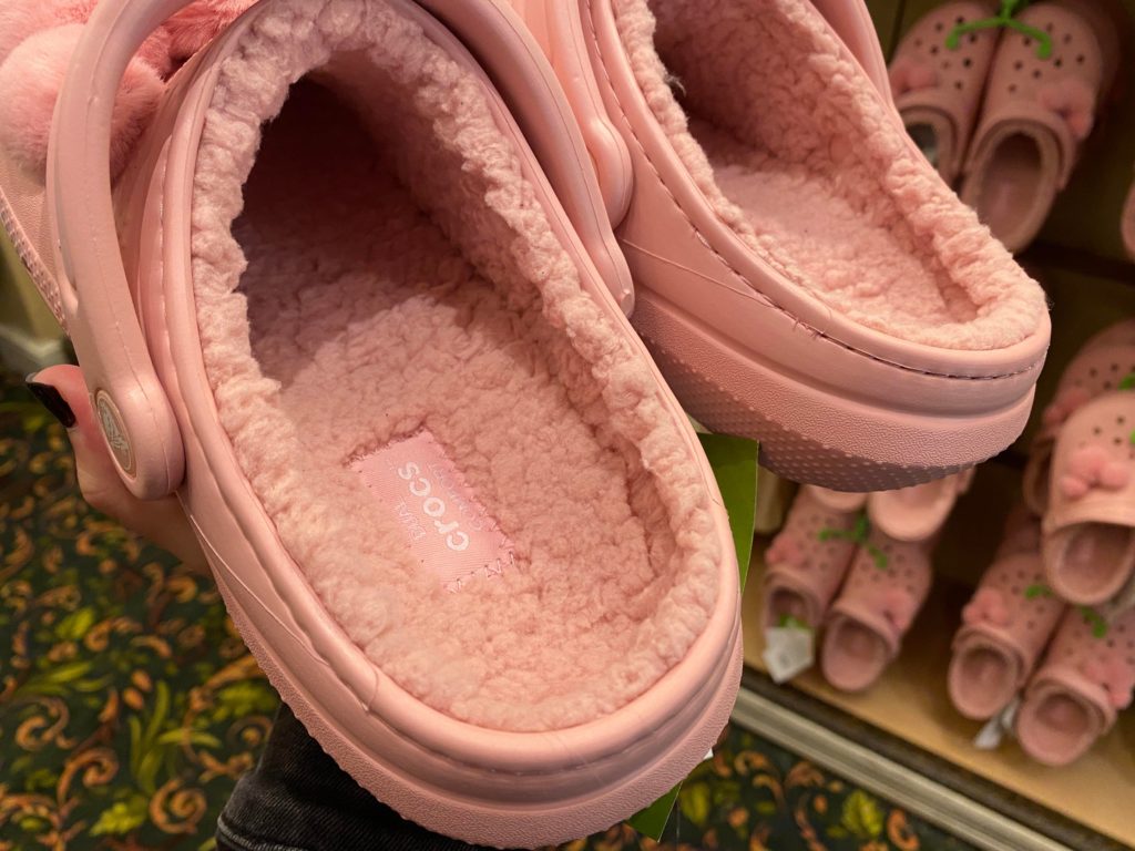 fuzzy pink mickey crocs