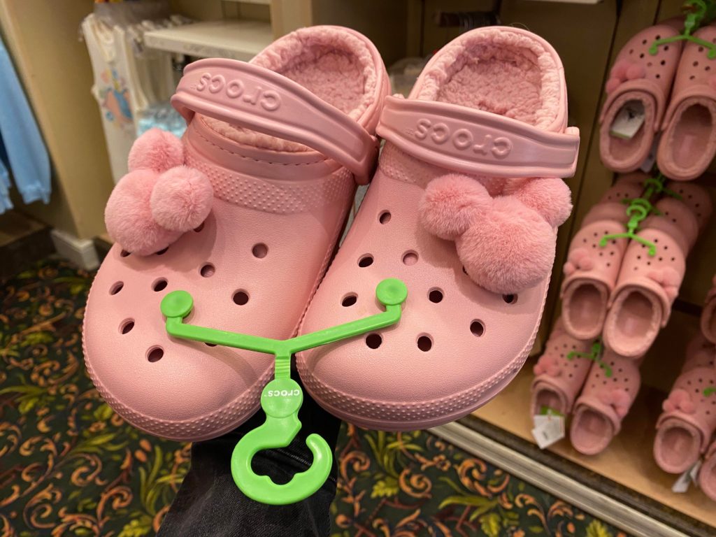 fuzzy pink mickey crocs