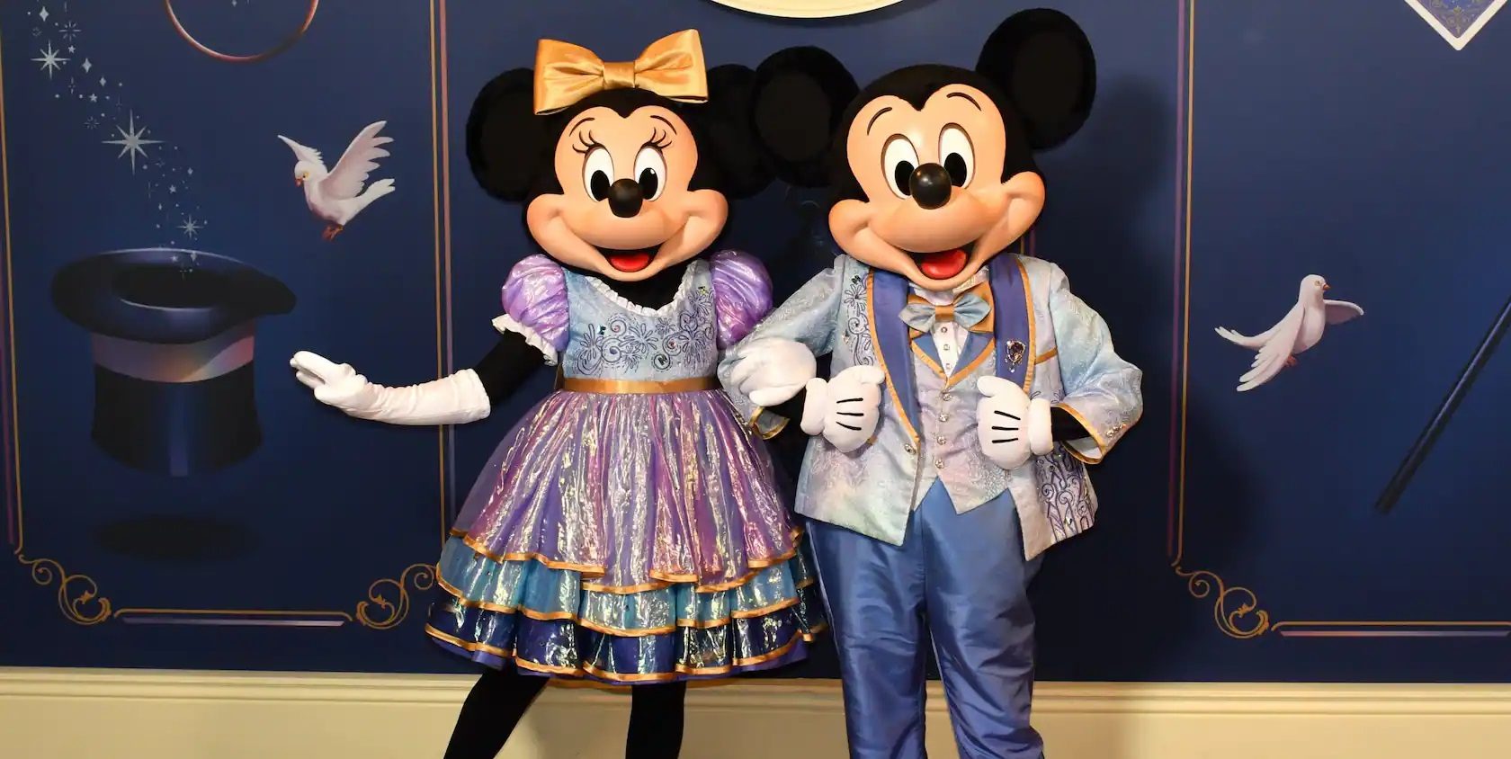 Mickey and Minnie in 50th Anniversary Outfits
